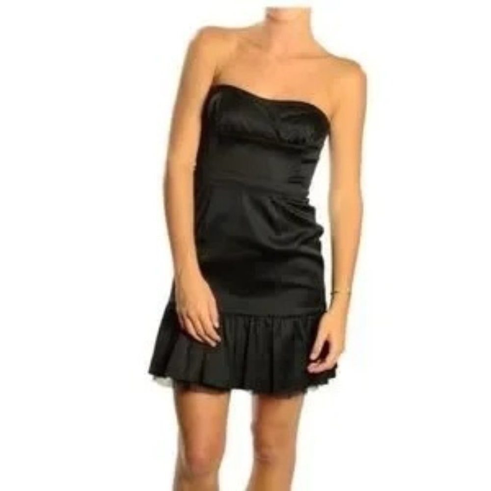 Black Satin BCBG MaxAzari Dress - Size 6